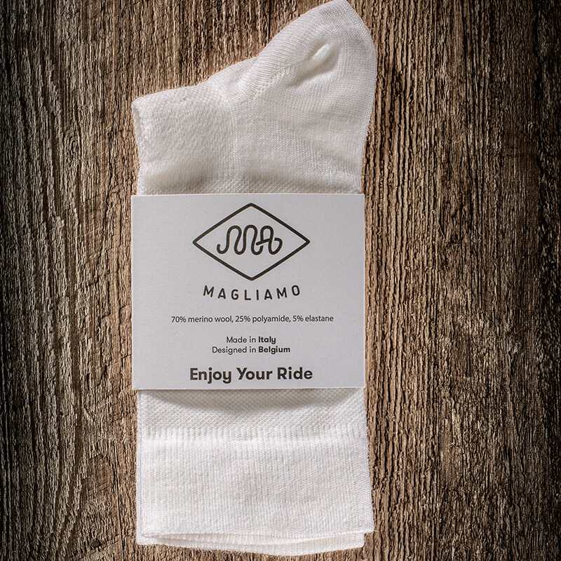 Socken - Classic Merino cycling sock white